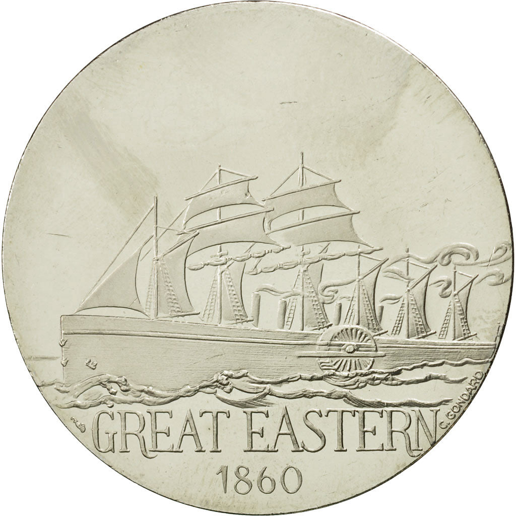 France, Medal, Les Grands Transatlantiques, Great Eastern, 1860, MS(63)