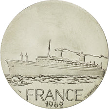 France, Medal, Les Grands Transatlantiques, France, 1962, MS(63), Cupro-nickel
