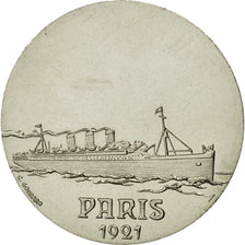 Frankreich, Medal, Les Grands Transatlantiques, Paris, 1921, UNZ, Cupro-nickel