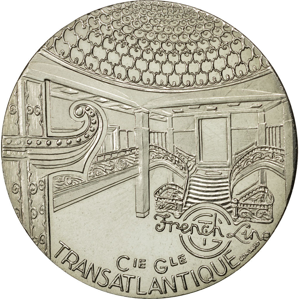 Frankreich, Medal, Les Grands Transatlantiques, Paris, 1921, UNZ, Cupro-nickel