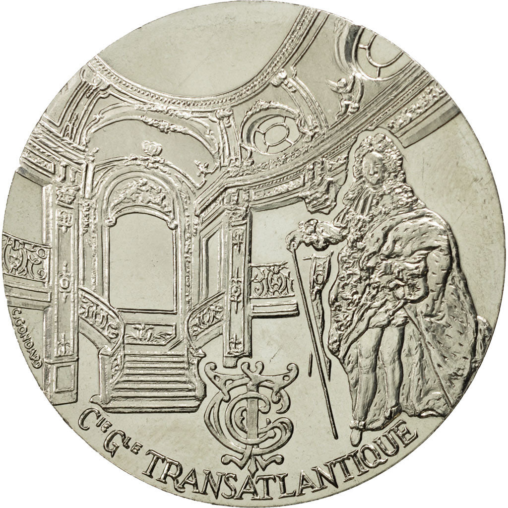 France, Medal, Les Grands Transatlantiques, France, 1912, SPL, Cupro-nickel