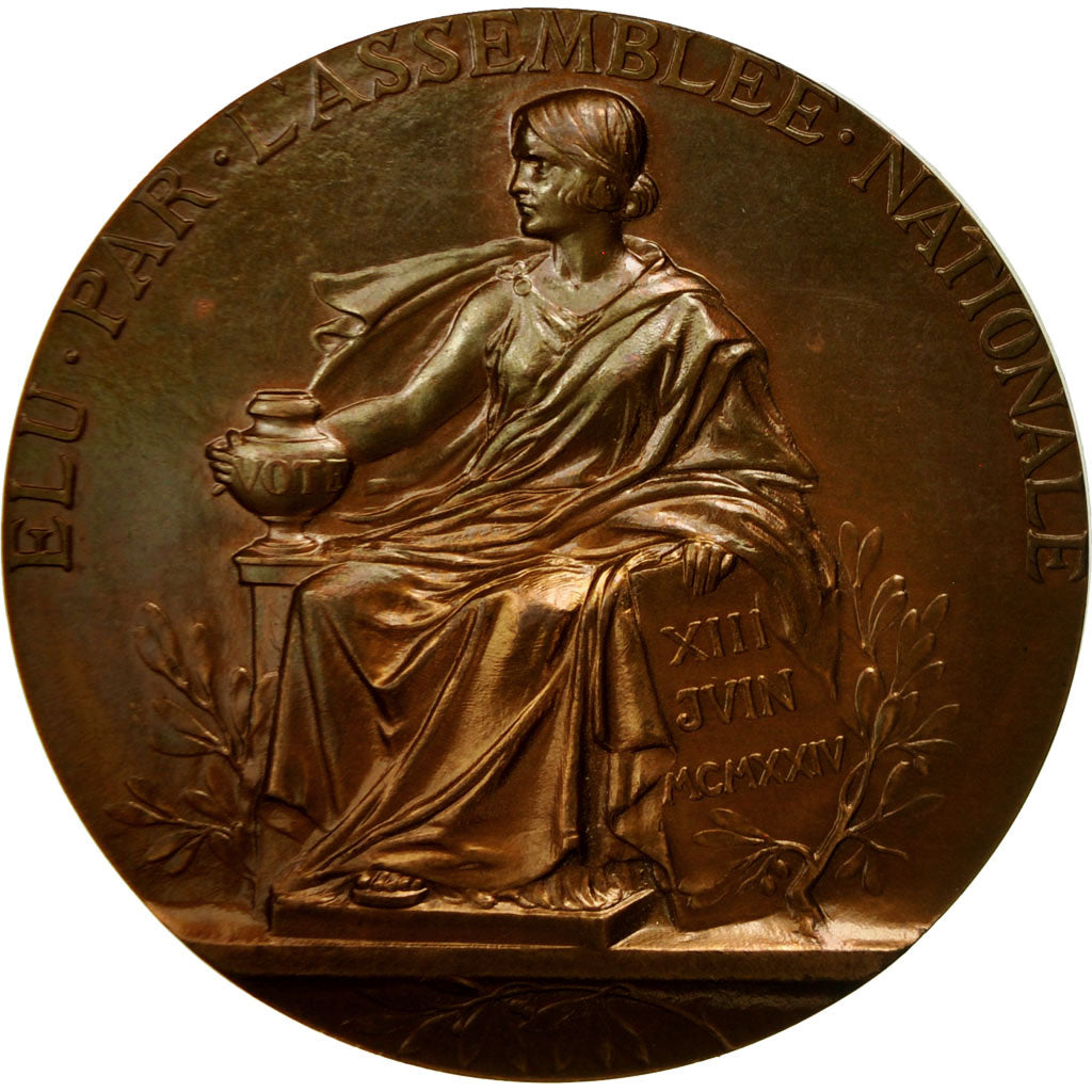 Francia, Medal, Les Présidents de la République, Gaston Doumergue, 1970