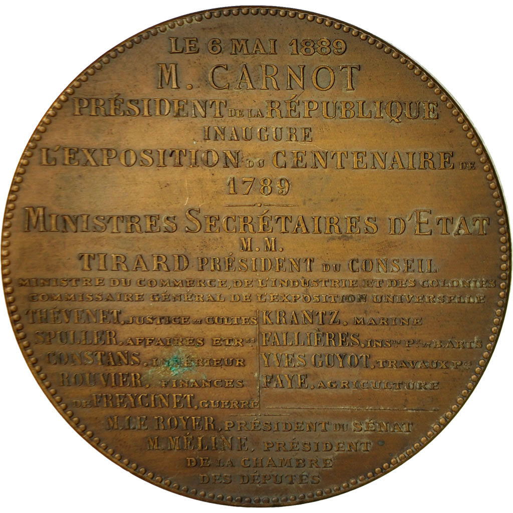 Frankreich, Medal, Les Présidents de la République, Sadi Carnot, 1889