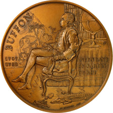 France, Medal, Buffon , Intendant Du Roi, 1988, Réthoré, MS(63), Bronze