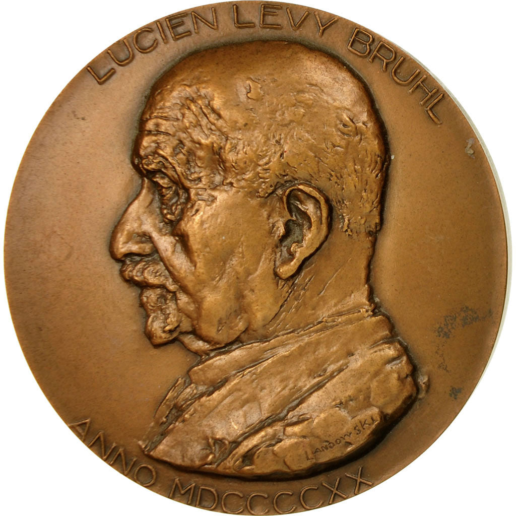 France, Medal, Lucien Lévy Bruhl, 1920, Landowski, MS(63), Bronze
