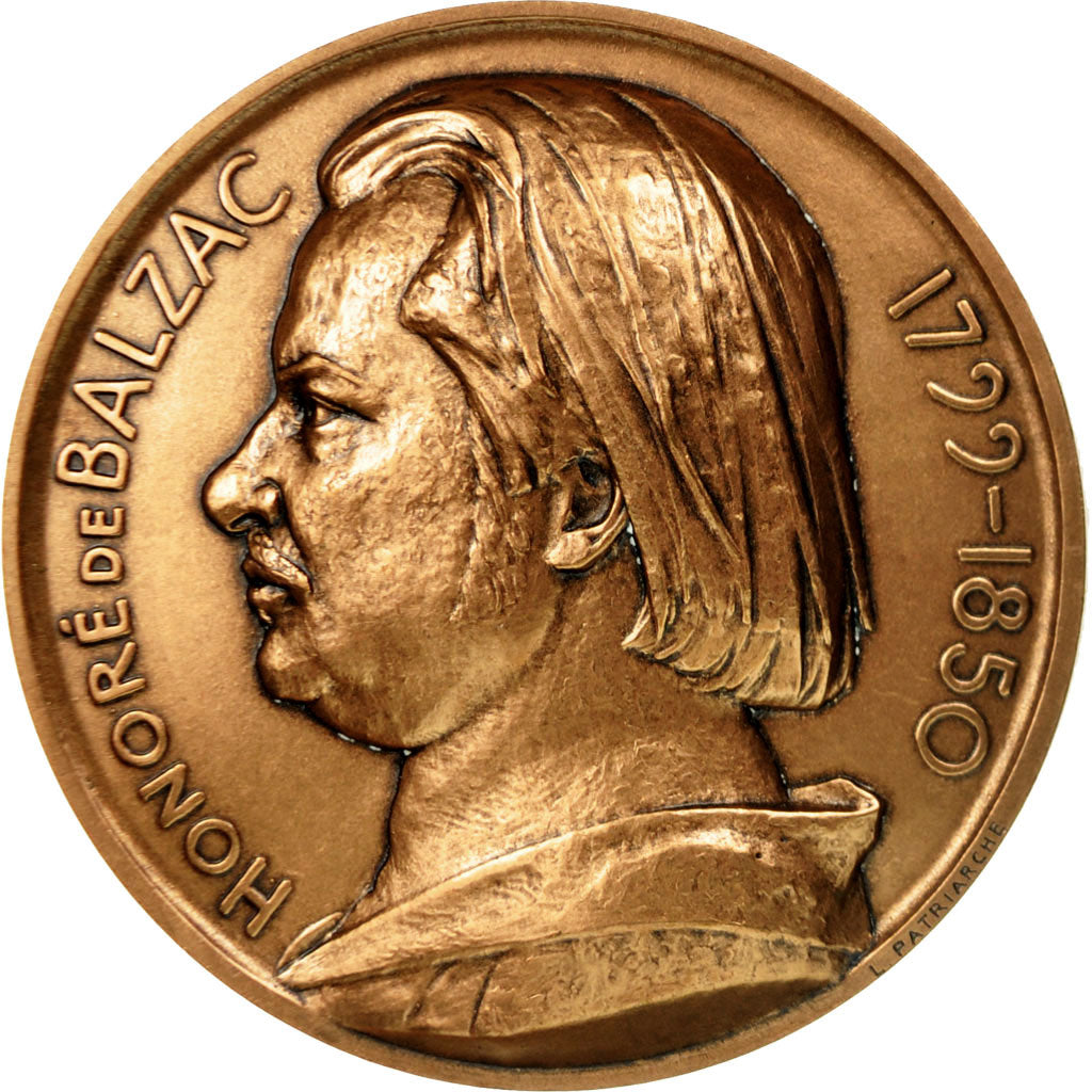 France, Medal, Honoré De Balzac, Patriarche, MS(63), Bronze