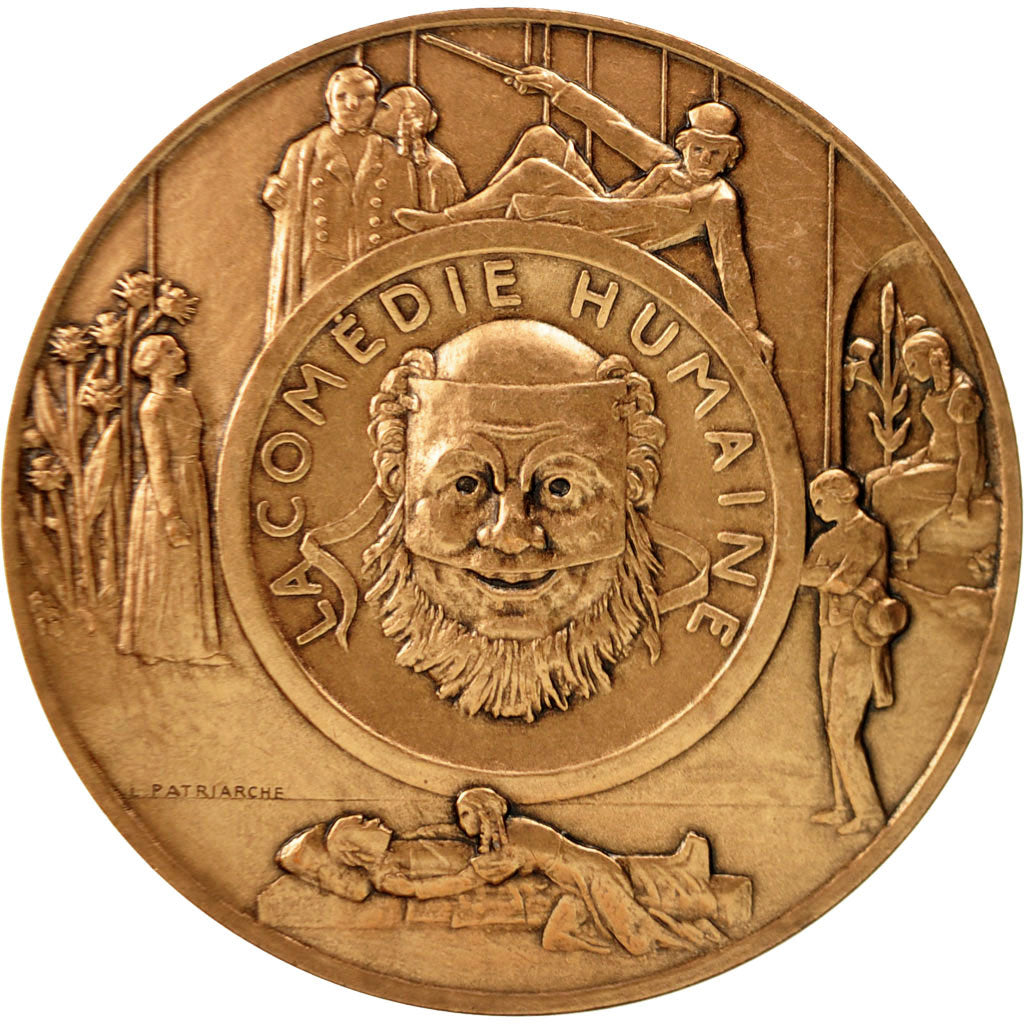 France, Medal, Honoré De Balzac, Patriarche, MS(63), Bronze