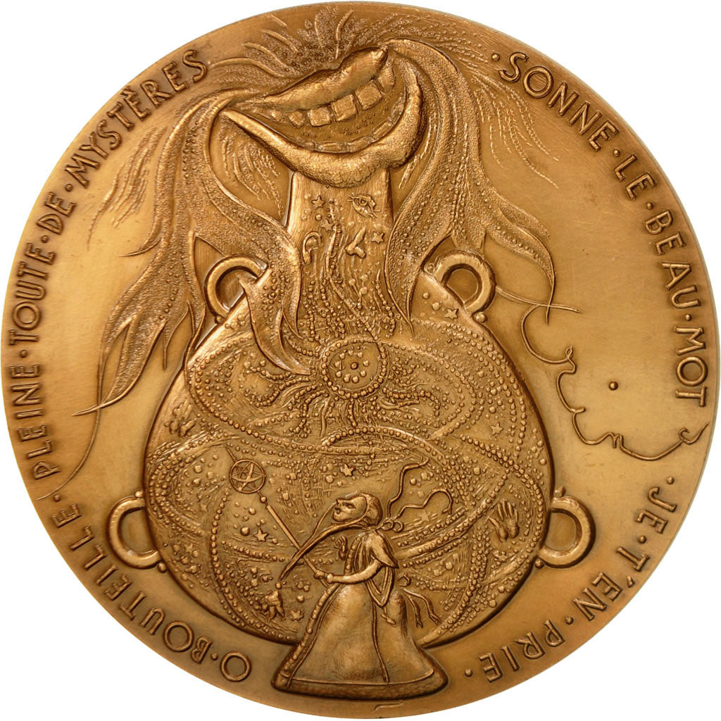 Frankreich, Medal, François Rabelais, 1988, Joly, UNZ, Bronze