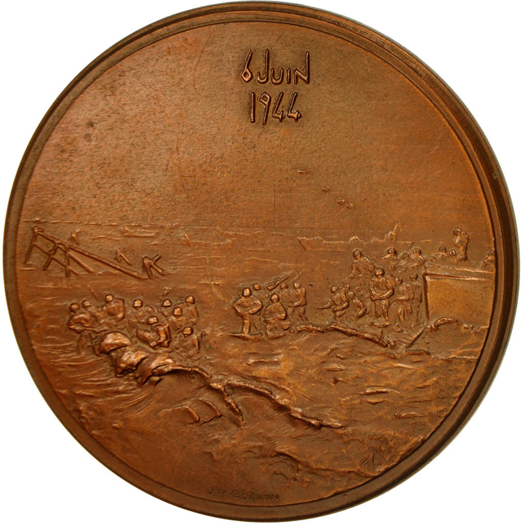 Francia, Medal, 6 Juin 44, 1969, Coeffin, SPL, Bronzo