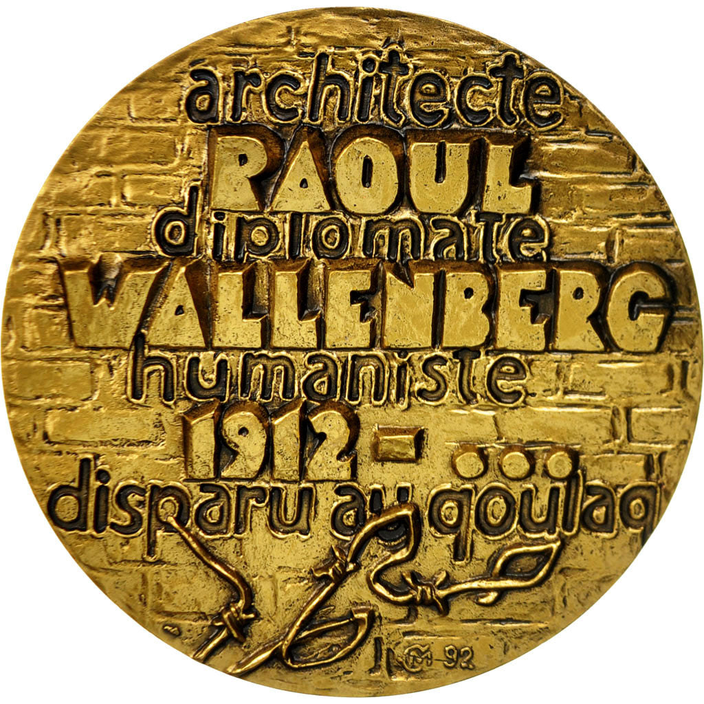 France, Medal, Raoul Wallenberg, MS(63), Bronze