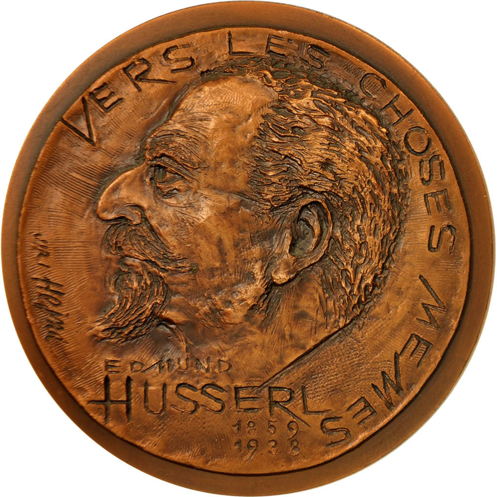 France, Medal, Edmund Husserl, 1980, Hejna, MS(63), Cuivre