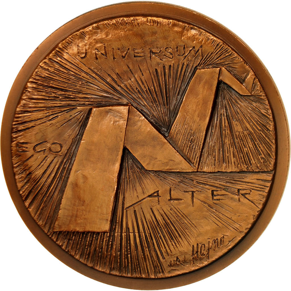 France, Medal, Edmund Husserl, 1980, Hejna, MS(63), Cuivre