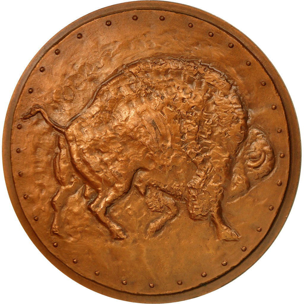 Francia, Medal, Abram Krol, 1975, Goldberg, EBC+, Cobre