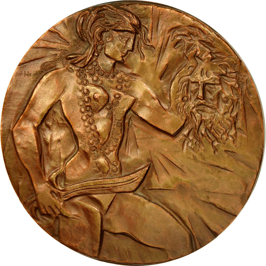 France, Medal, Judith, 1974, Hejna, MS(63), Cuivre