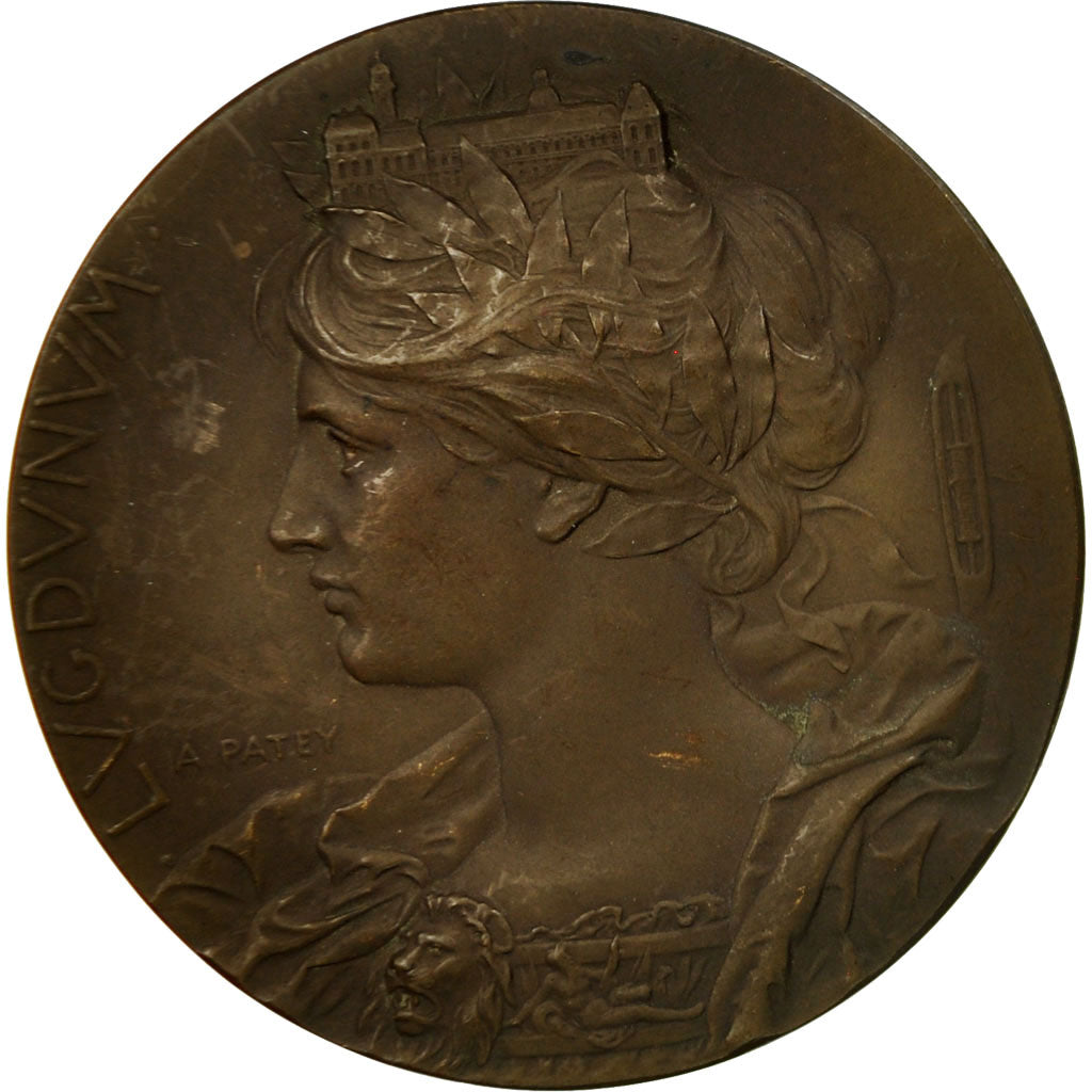 France, Medal, Académie des Sciences de Lyon, 1900, Patey, MS(60-62), Bronze