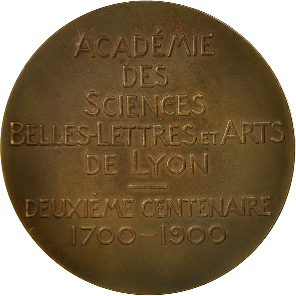 France, Medal, Académie des Sciences de Lyon, 1900, Patey, MS(60-62), Bronze