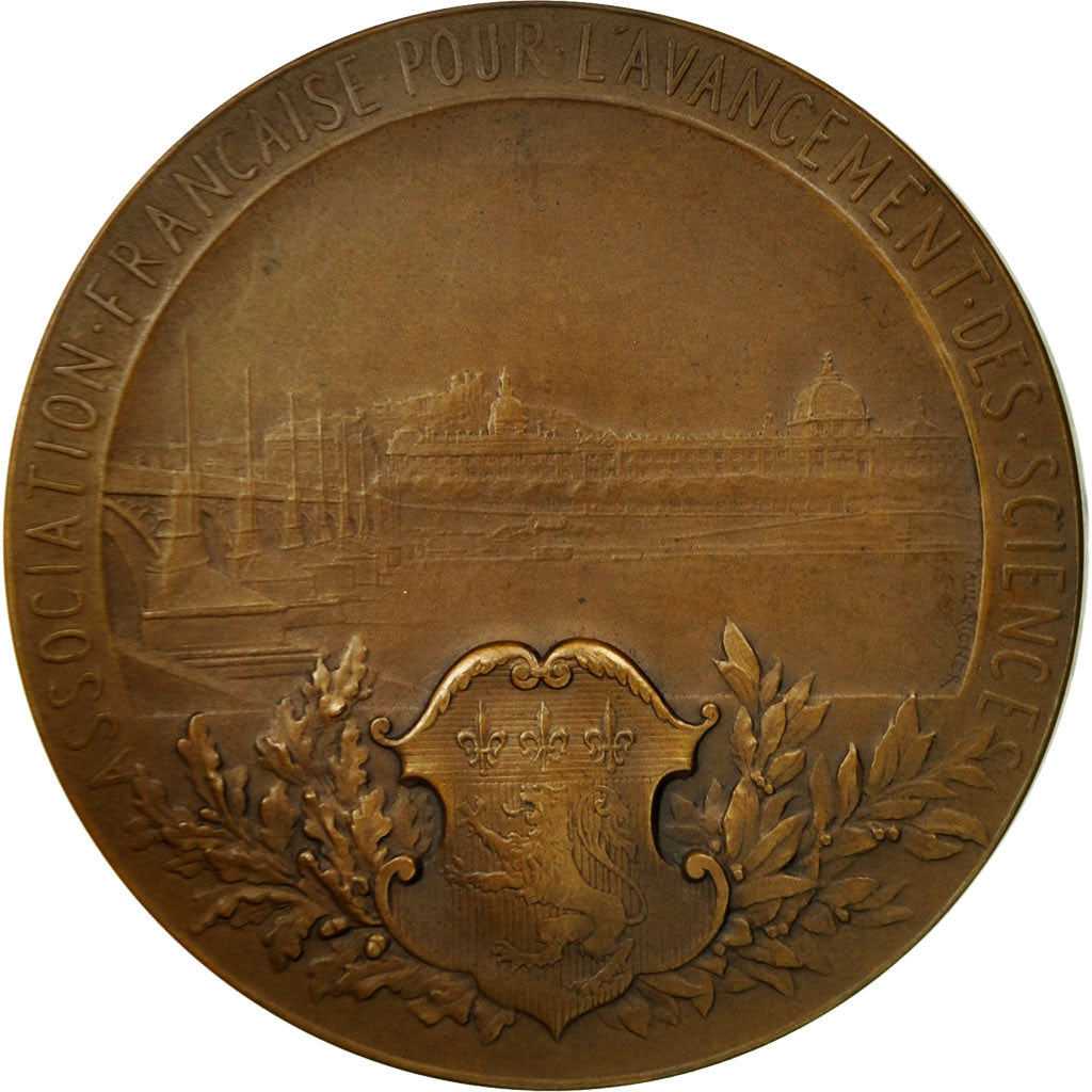 France, Medal, XXXVème Congrès , Lyon, 1906, Paul Richer, SUP, Bronze