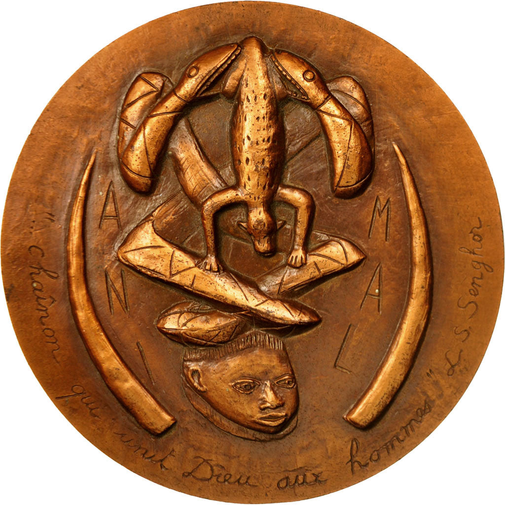 France, Medal, ANIMAL, 1966, Jacques Birr, MS(63), Cuivre