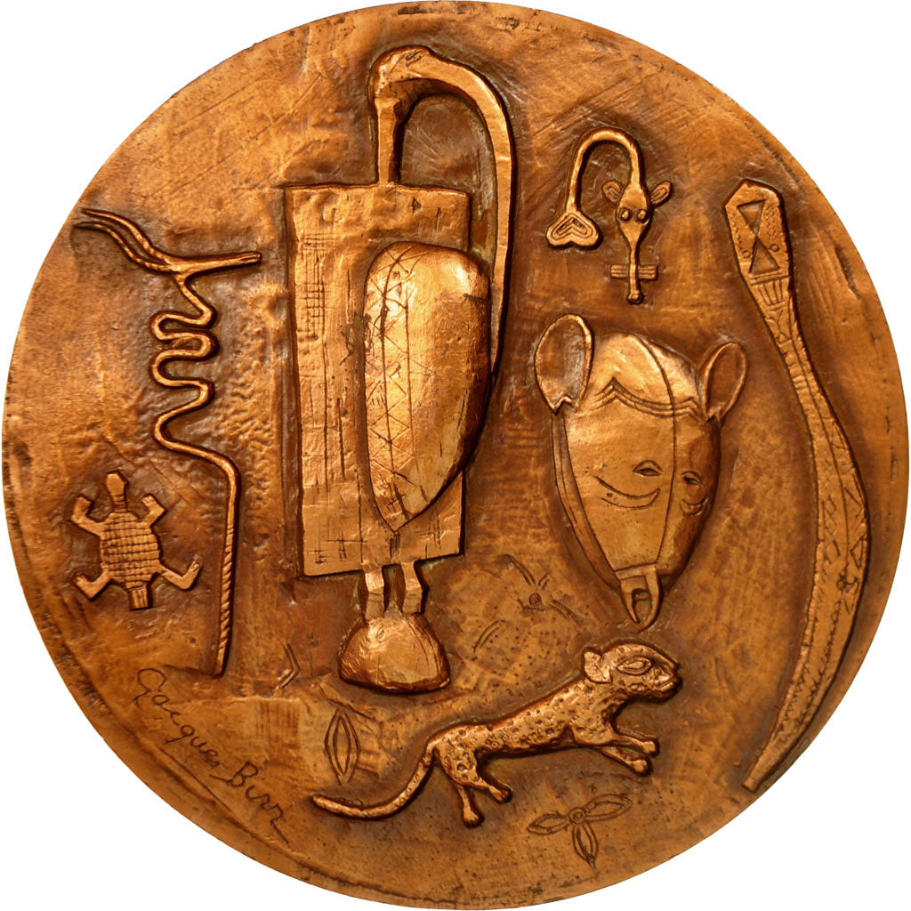 France, Medal, ANIMAL, 1966, Jacques Birr, MS(63), Cuivre
