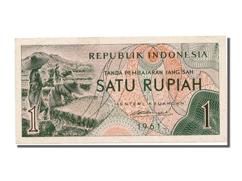 Indonesia, 1 Rupiah, 1961, KM #78, UNC(65-70), HLR043279