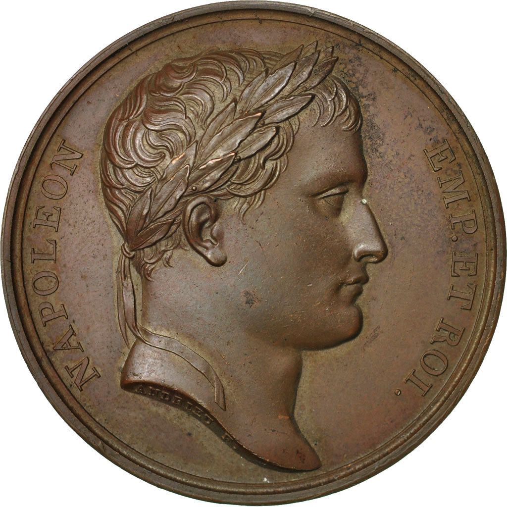 Francia, Medal, Napoleon Ier , Bataille d'Jena, 1806, Andrieu, EBC+, Bronce