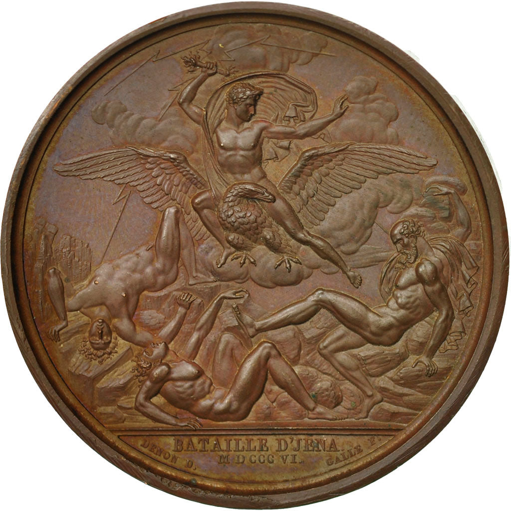 Francia, Medal, Napoleon Ier , Bataille d'Jena, 1806, Andrieu, EBC+, Bronce