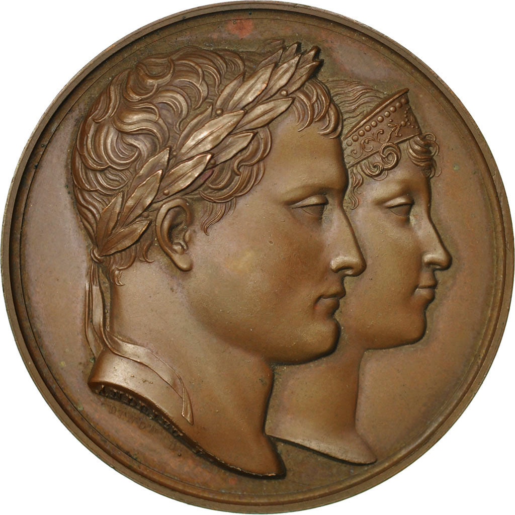 Francia, Medal, Napoleon Emp.et Roi. / M.Louise d'Autriche, 1810, Andrieu, EBC+