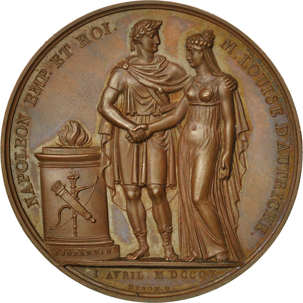 Francia, Medal, Napoleon Emp.et Roi. / M.Louise d'Autriche, 1810, Andrieu, EBC+