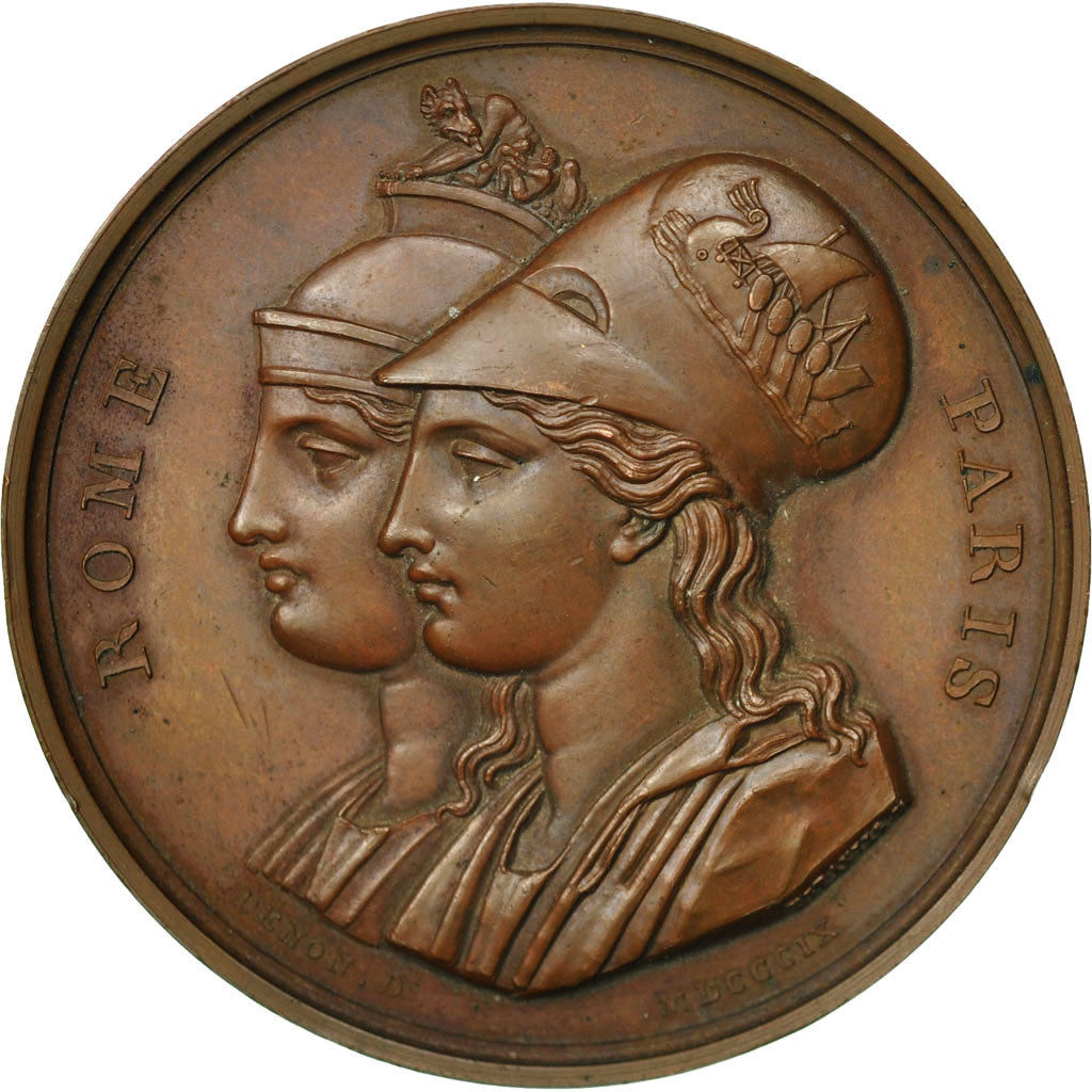 France, Medal, Napoleon Ier , Rome  Paris., 1809, Andrieu, MS(60-62), Bronze