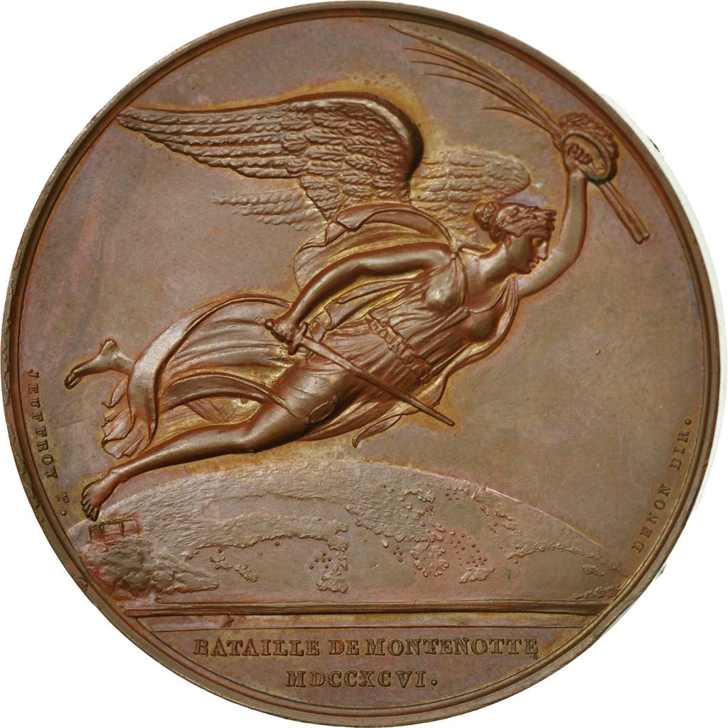 France, Medal, Napoleon Ier , Bataille de Montenotte, 1796, Andrieu, MS(60-62)