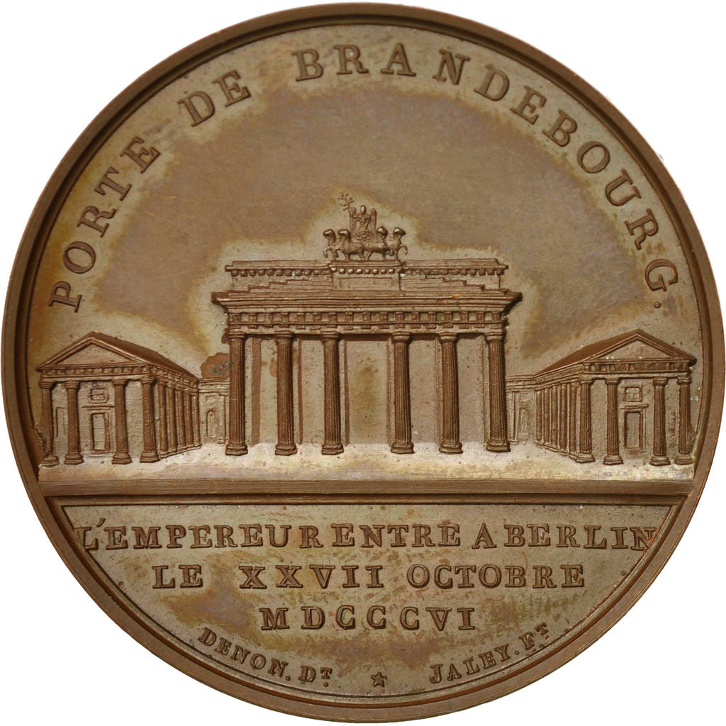 France, Medal, Napoleon Ier , Porte de Brandebourg, 1807, Andrieu, MS(60-62)