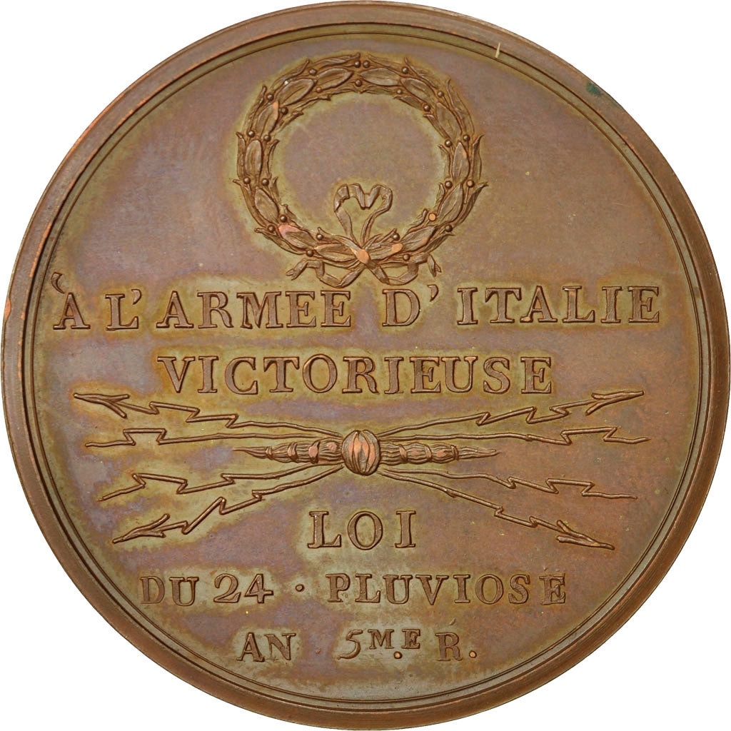 France, Medal, Napoleon Ier , Reddition de Mantoue, 1797, Lavy, SUP+, Bronze