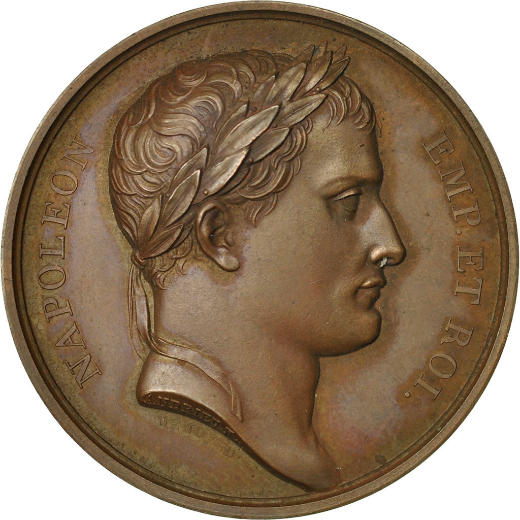 France, Medal, Napoleon Ier , Temple d'Auguste, 1806, Andrieu, MS(60-62), Bronze