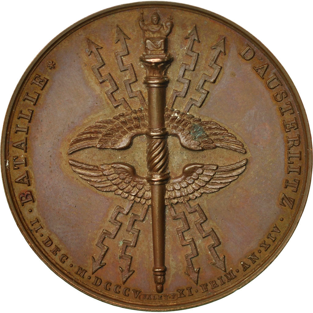 France, Medal, Napoleon Ier , Bataille d'Austerlitz, 1805, Andrieu, MS(60-62)