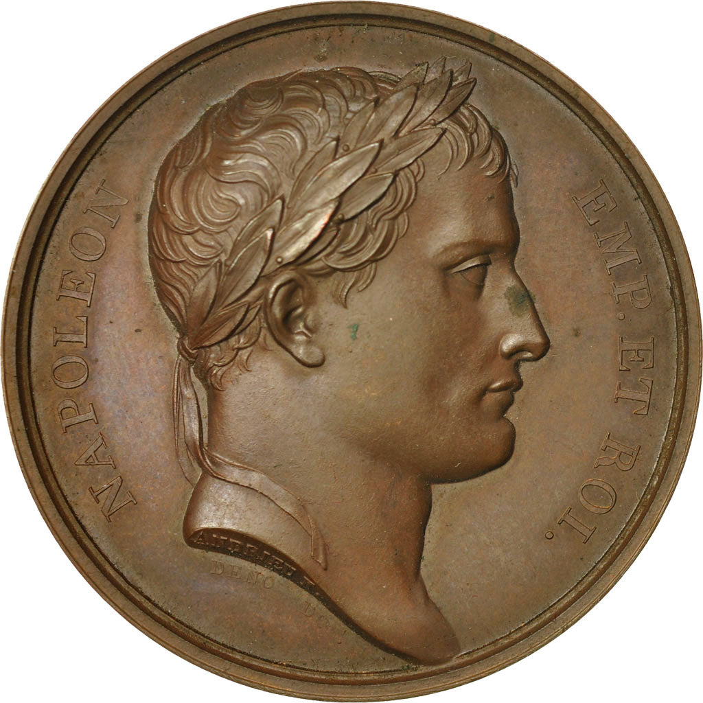 France, Medal, Napoleon Ier , Allocution à l'Armée, 1805, Andrieu, MS(60-62)