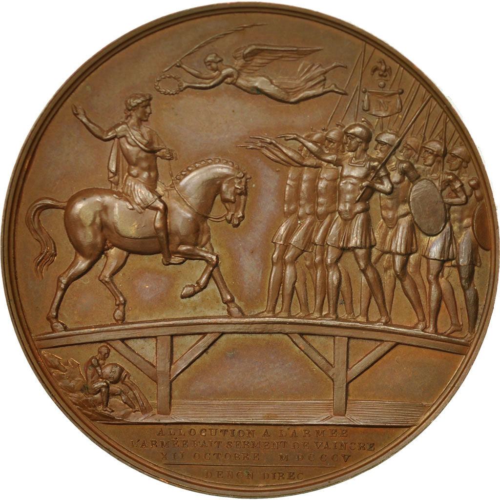 France, Medal, Napoleon Ier , Allocution à l'Armée, 1805, Andrieu, MS(60-62)