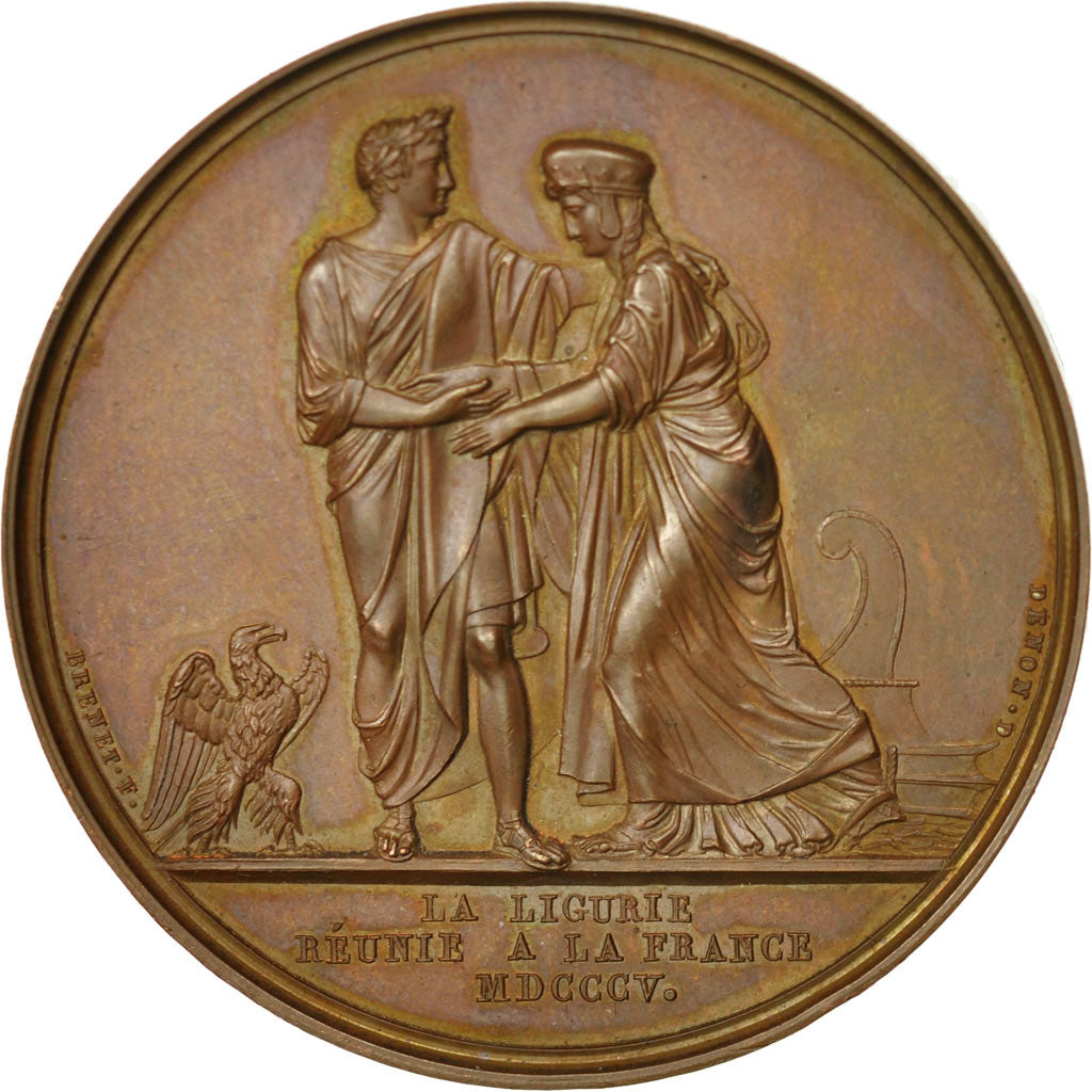 Frankrijk, Medal, Napoleon Ier , La Ligurie réunie à la France, 1805, Andrieu