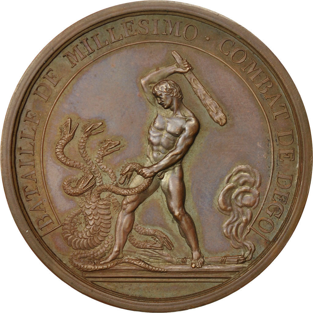 France, Medal, Bataille de Millesimo , Combat de Dego, 1796, MS(64), Bronze