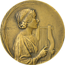 Francia, Medal, Musique , harpe, Rivet, SPL-, Bronzo