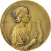 France, Medal, Musique , harpe, Rivet, AU(55-58), Bronze