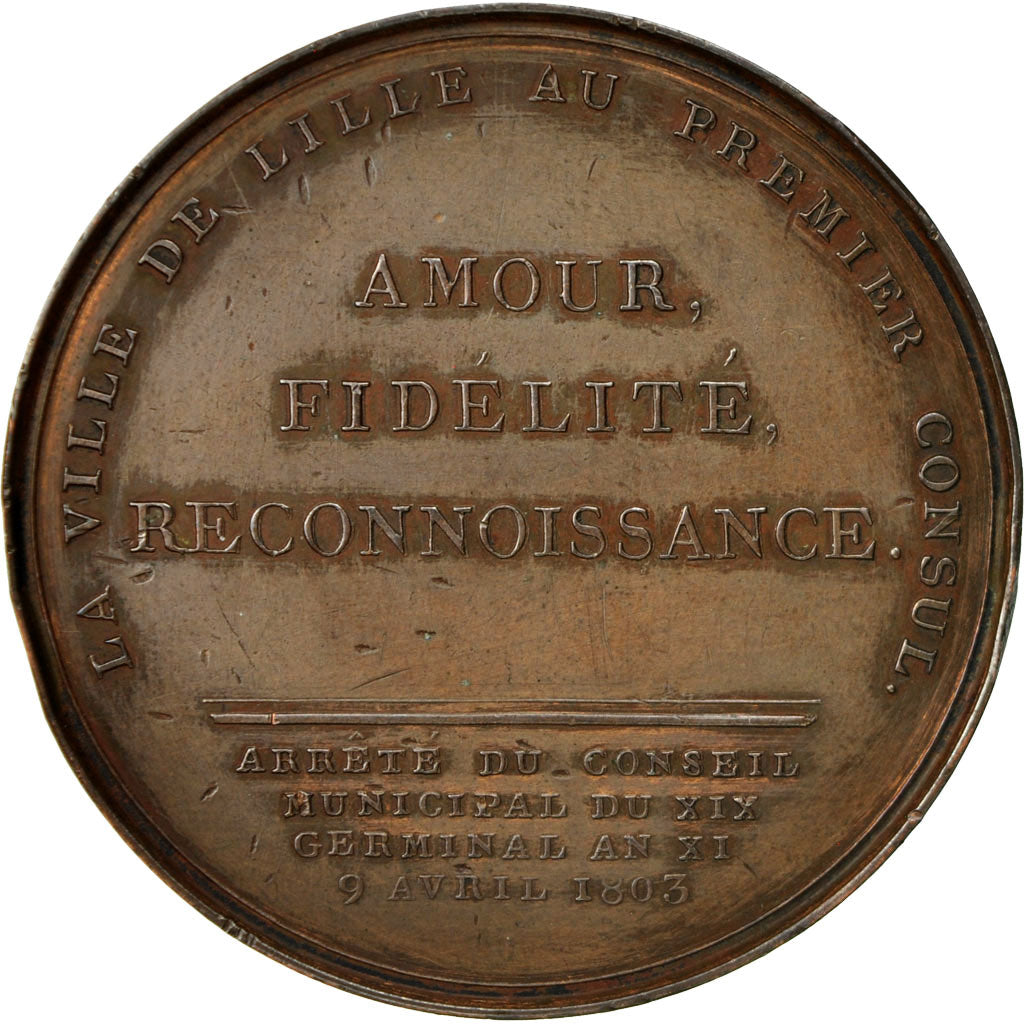 Francia, Medal, Bonaparte Premier Consul de la République Française, 1803