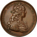 Francia, Medal, Ludovicus XV , Tutela Finium, 1722, Duvivier, EBC, Bronce
