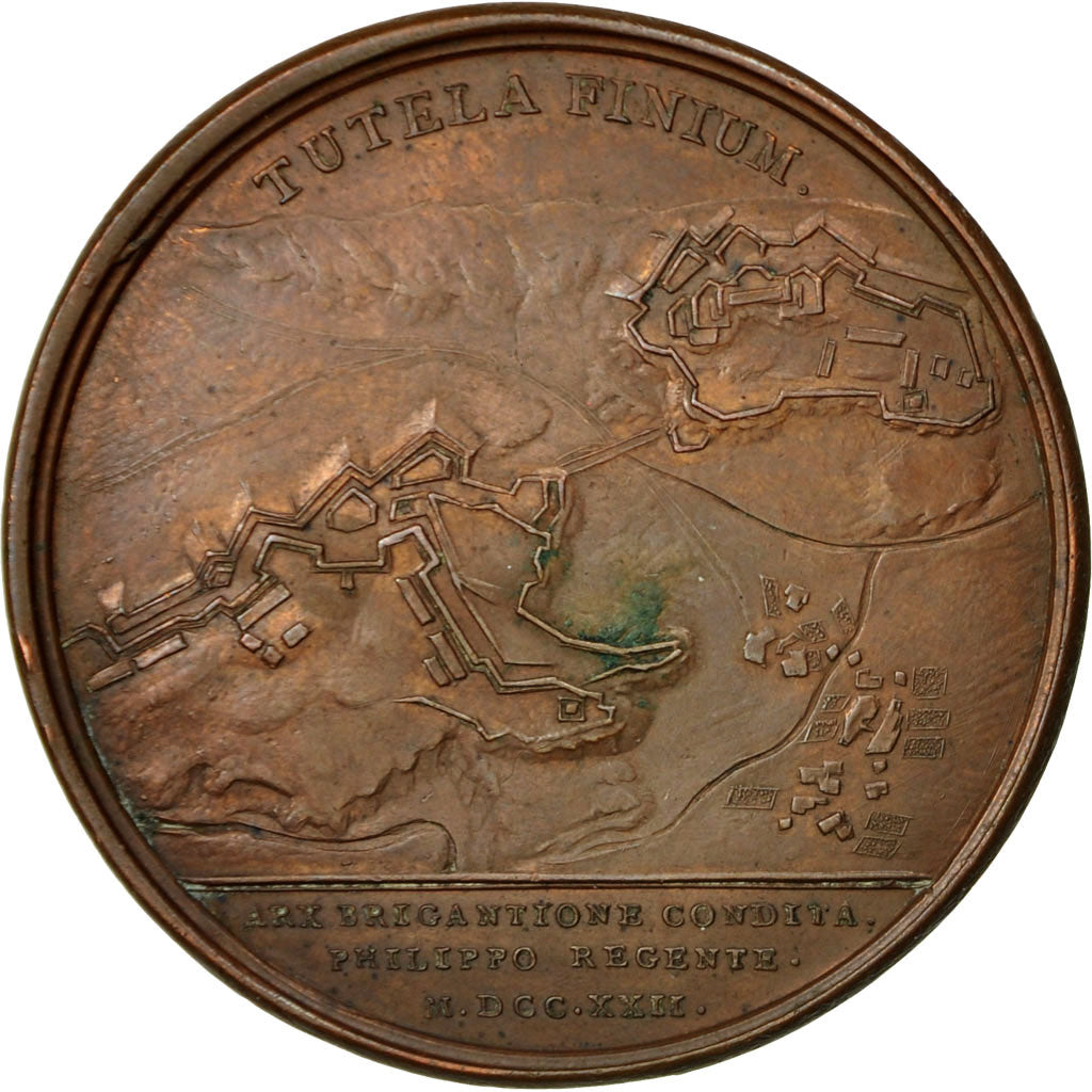 Francia, Medal, Ludovicus XV , Tutela Finium, 1722, Duvivier, EBC, Bronce