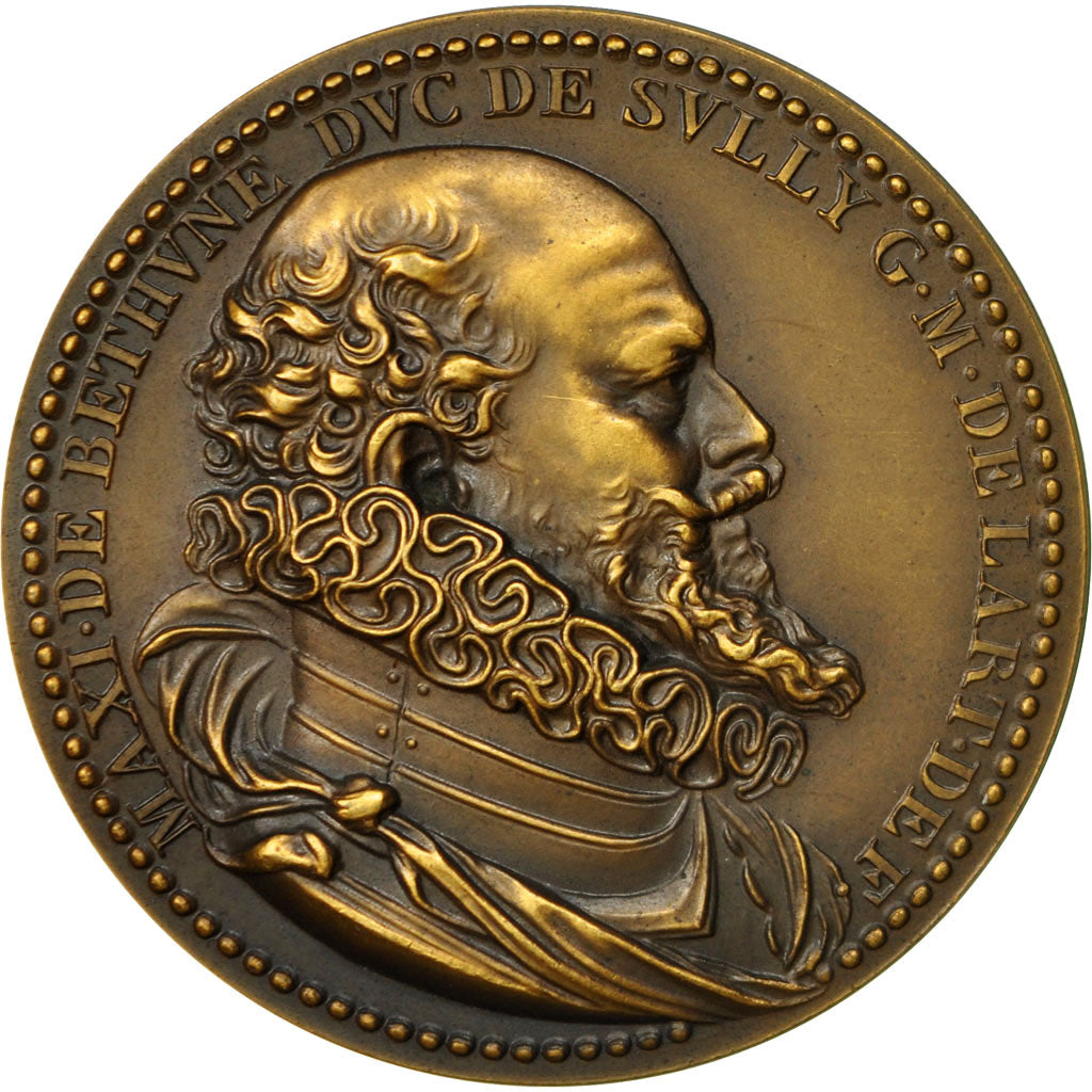 Francia, Medal, Max. de Béthune Duc de Sully G.M.de Lart.def, SC+, Bronce