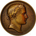 France, Medal, Napoleon Ier , l'Empereur passe le Rhin à Maxence, 1806, Droz