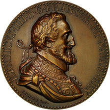 France, Medal, Henricus IIII , Duo Protegit Unus, 1598, SPL, Bronze