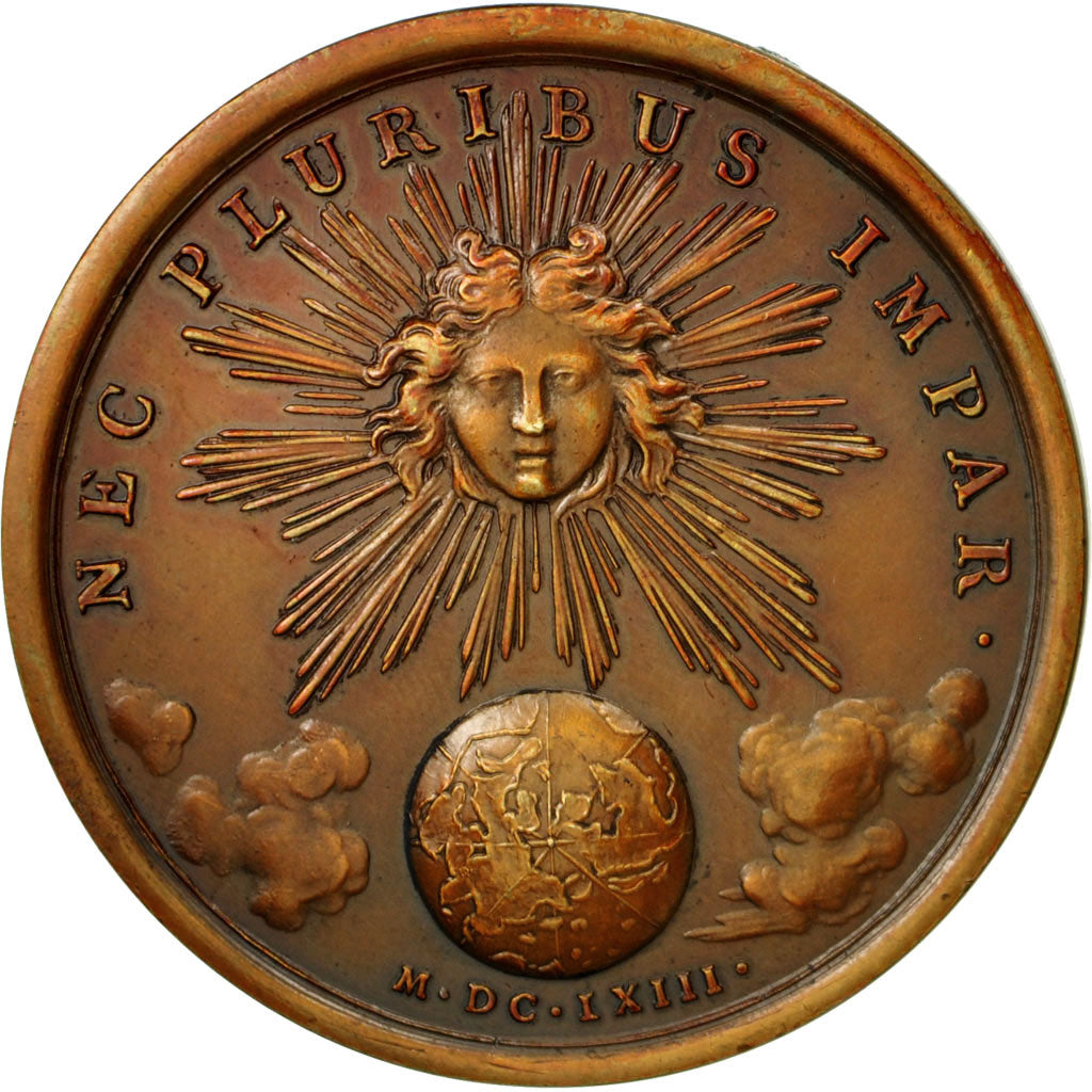 France, Medal, Ludovicus XIIII , Nec Pluribus Impar, 1663, Mauger, MS(63)
