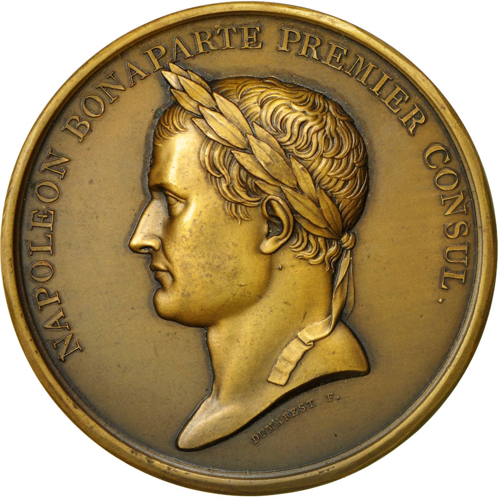 France, Medal, Napoleon Bonaparte , Paix d'Amiens, 1802, Dumarest, SUP+, Bronze