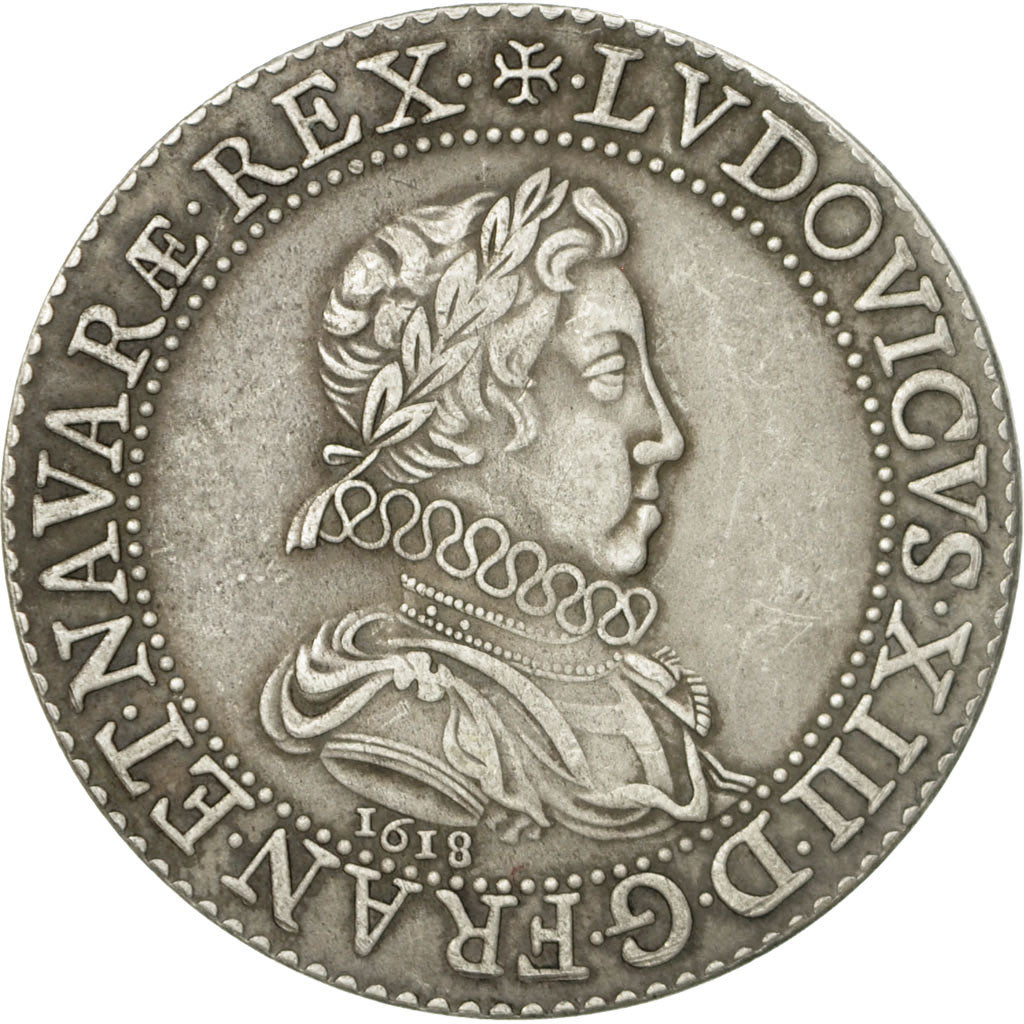France, Medal, Ludovicus XIII, 1618, AU(55-58), Silver