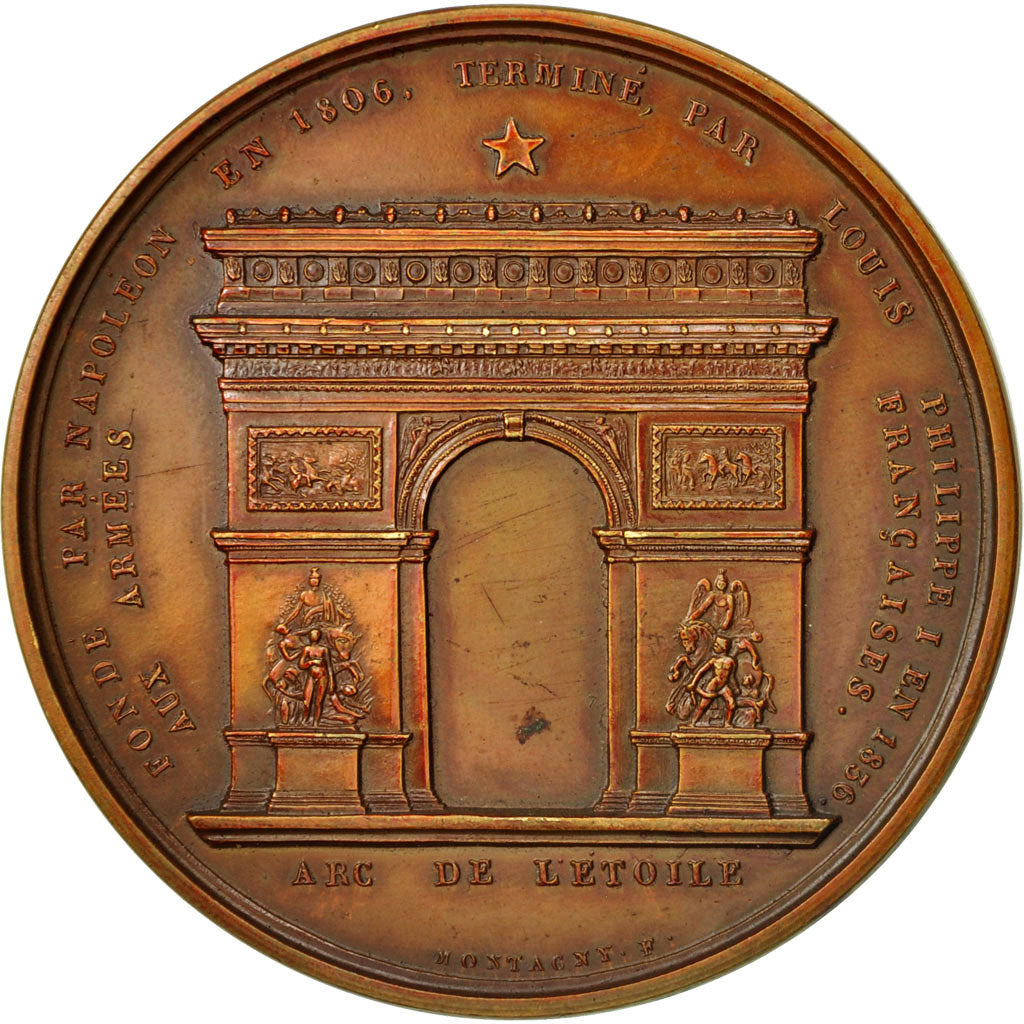 France, Medal, Napoleon Ier , Louis Philippe , Arc de l'Etoile, 1806 / 1836